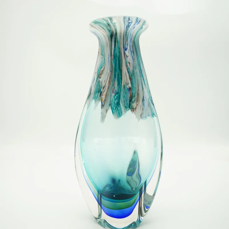 Vasen|Ostern^Cristalica Vase Murano-Stil Oliva Höhe ca. 35,5cm Handarbeit