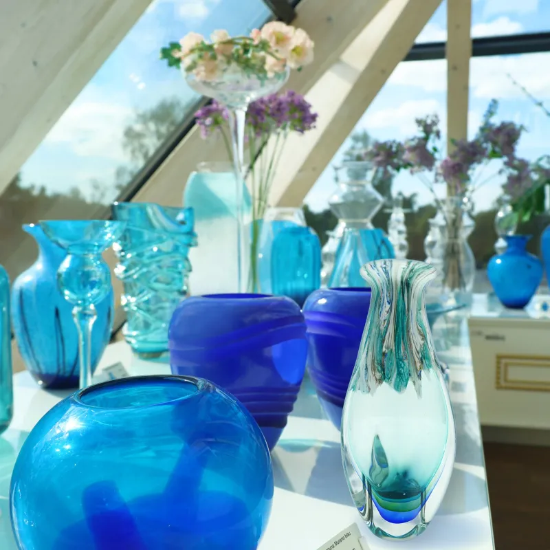 Vasen|Ostern^Cristalica Vase Murano-Stil Oliva Höhe ca. 35,5cm Handarbeit