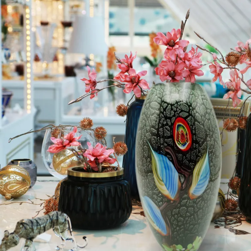 Vasen|Ostern^Cristalica Vase Murano-Stil Pia Höhe ca. 37cm Handarbeit