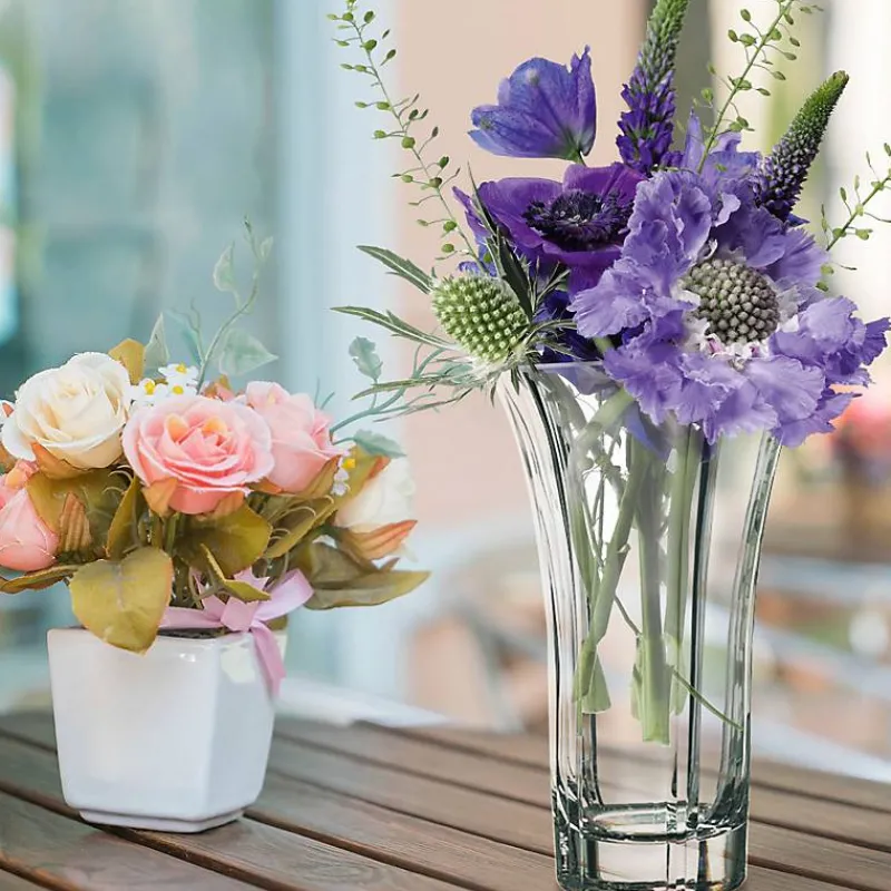 Frauen|Vasen^German Crystal Vase Nadine 21 cm, Transparent, aus Bleikristall