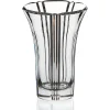 Vasen^German Crystal Vase Nadine 25cm, Transparent, aus Bleikristall