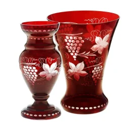 Vasen^Art Glass Vase Red Queen 21 cm, Rot, aus Glas