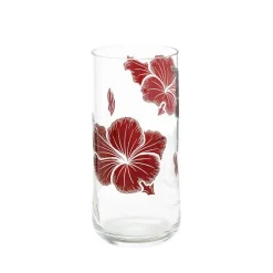 Vasen^Art Glass Vase Red Queen 23 cm, Transparent/Rot, aus Glas