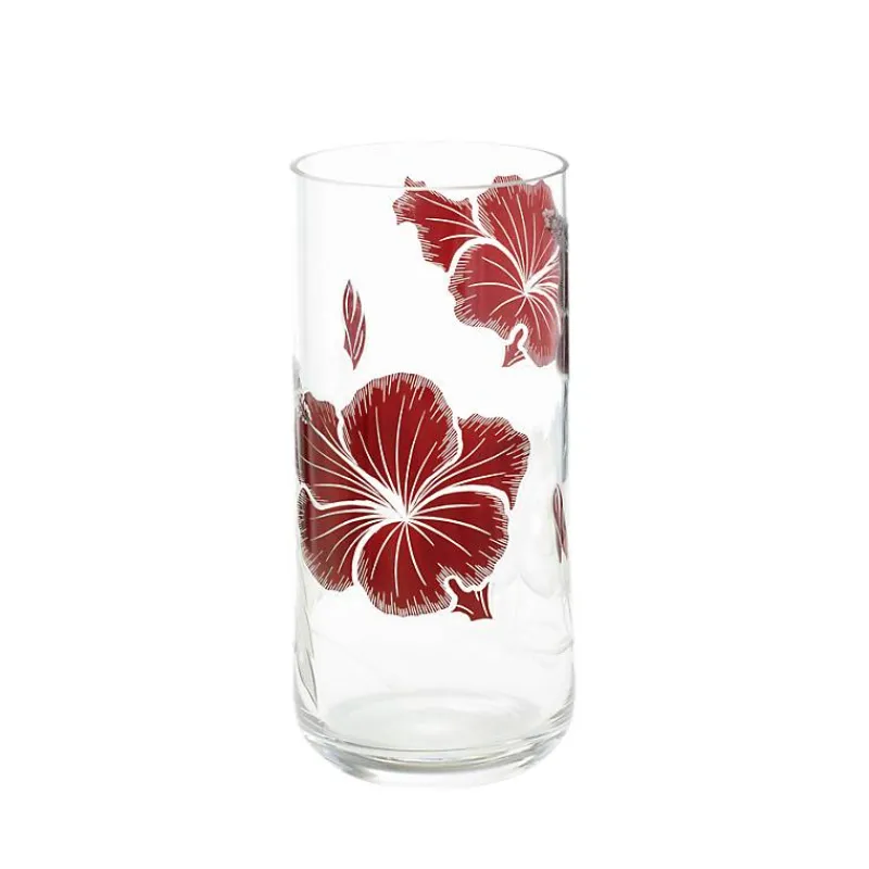 Vasen^Art Glass Vase Red Queen 23 cm, Transparent/Rot, aus Glas