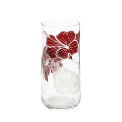 Vasen^Art Glass Vase Red Queen 23 cm, Transparent/Rot, aus Glas