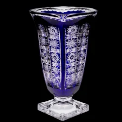 Vasen^Cristalica GmbH Vase Schleuderstern ca. 33 cm Blau