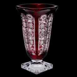 Vasen^Cristalica GmbH Vase Schleuderstern ca. 33 cm Rot