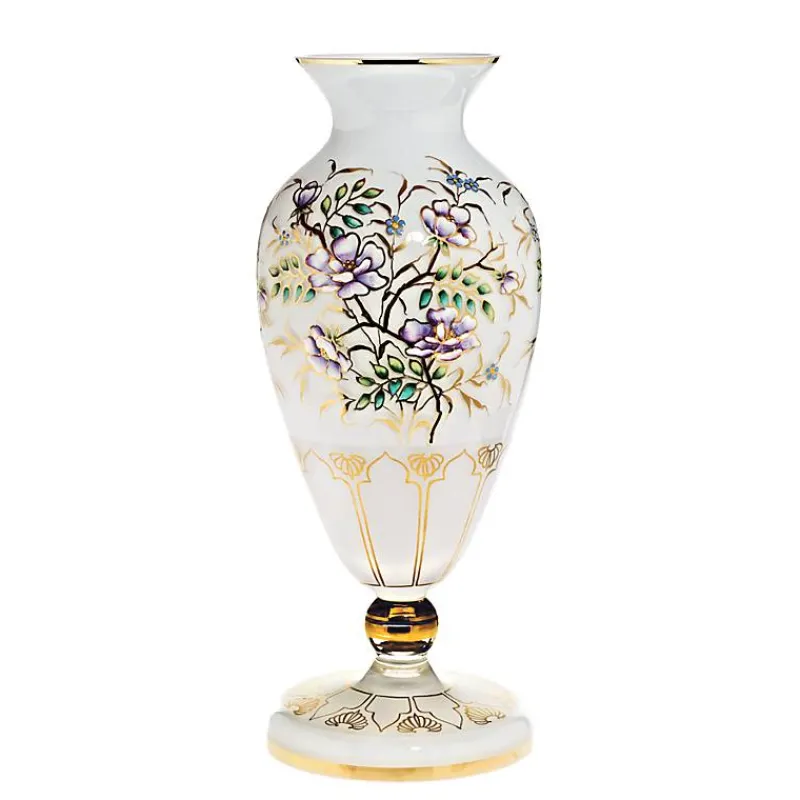 Vasen^Art Glass Vase White Queen 44 cm, Multicolor, aus Glas