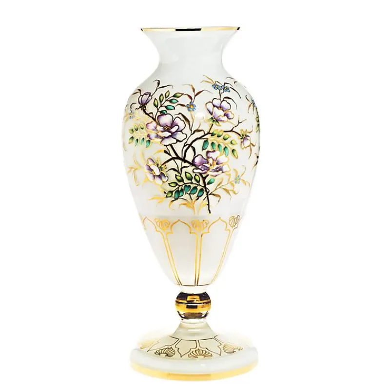 Vasen^Art Glass Vase White Queen 44 cm, Multicolor, aus Glas