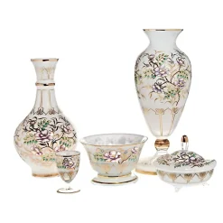 Vasen^Art Glass Vase White Queen 44 cm, Multicolor, aus Glas