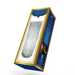 Vasen^Cristalica Vase-Blumenvase mit Streifen, Transparent Höhe ca. 25cm