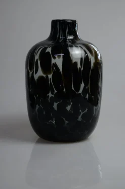 Vasen^Cristalica Vase-Blumenvase Modern , Schwarz/Transparent