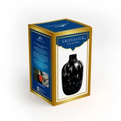 Vasen^Cristalica Vase-Blumenvase Modern , Schwarz/Transparent