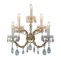 Leuchter & Lampen^Beleuchtung Wandleuchter Anne Erleuchtung, Gold/Transparent, aus Glas