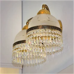 Leuchter & Lampen^Beleuchtung Wandleuchter Cordelia Erleuchtung, Gold/Transparent, aus Glas