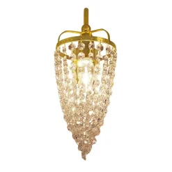 Leuchter & Lampen^Beleuchtung Wandleuchter Olivia Erleuchtung, Gold/Transparent, aus Glas