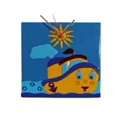 Uhren^Cristalica Wanduhr Boot "Clockworld" (25x25cm)