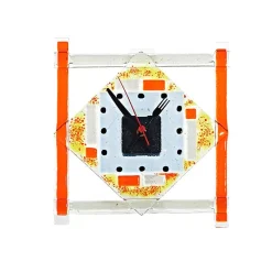 Halloween|Uhren^Cristalica Wanduhr Orange "Clockworld" (25x28cm)
