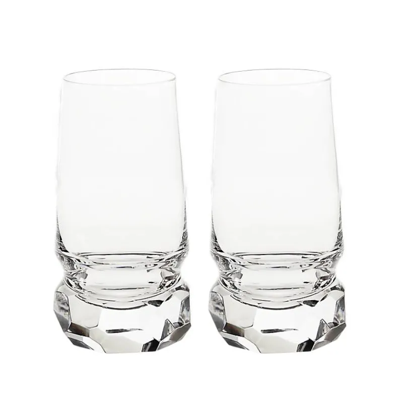 Saft- & Wassergläser^Fan Unikate Wasserglas Basic Diamonds 370ml, Transparent, aus Bleikristall