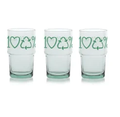 Valentienstag|Saft- & Wassergläser^Cristalica Wasserglas Recycl Longdrinkbecher 440 ml 3er Set