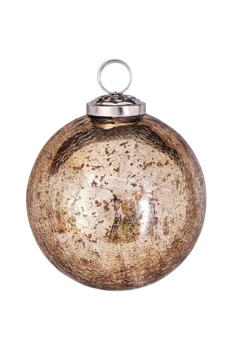 Weihnachten|Weihnachten^Cristalica Weihnachtsbaumkugel Calm grün gold 8cm/10cm