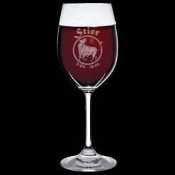 Sternzeichen|Geburtstag^Cristalica Weinkelch 300ml mit Sternzeichen-Gravur Bleikristall