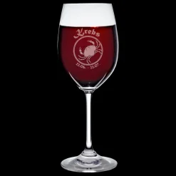 Sternzeichen|Geburtstag^Cristalica Weinkelch 300ml mit Sternzeichen-Gravur Bleikristall