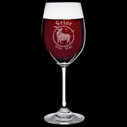 Sternzeichen|Geburtstag^Cristalica Weinkelch 300ml mit Sternzeichen-Gravur Bleikristall