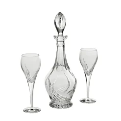 Gläser Mit Karaffe^Cristalica Weinset Karaffe mit 6 Gläsern "Flame"