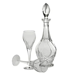 Gläser Mit Karaffe^Cristalica Weinset Karaffe mit 6 Gläsern "Flame"