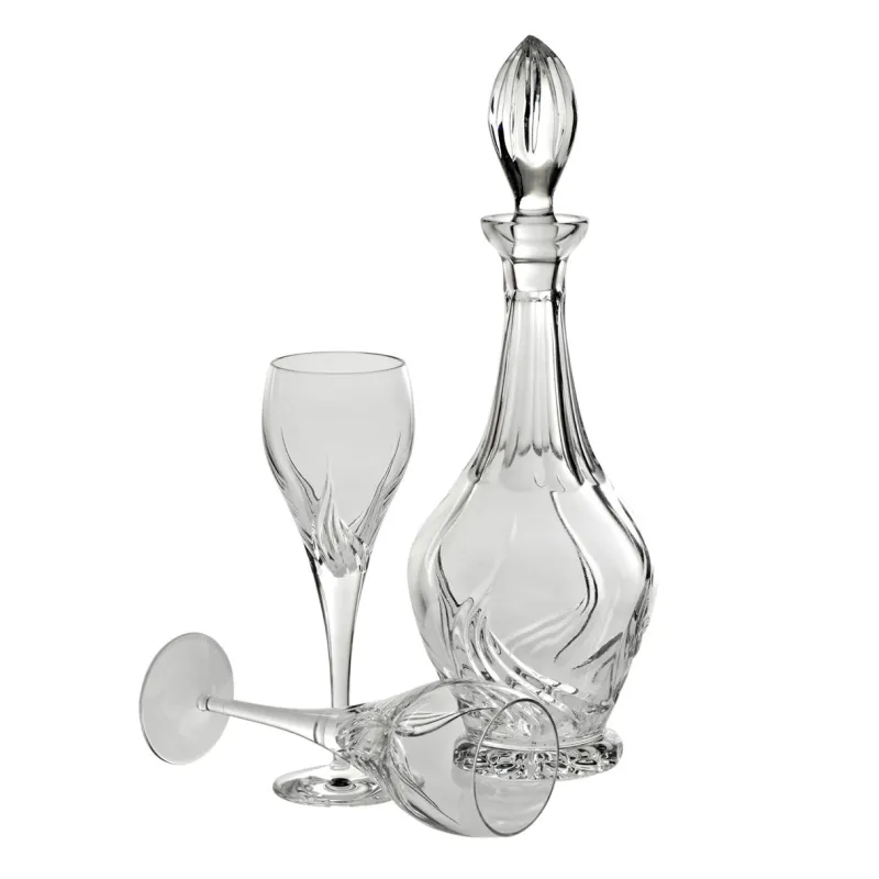 Gläser Mit Karaffe^Cristalica Weinset Karaffe mit 6 Gläsern "Flame"