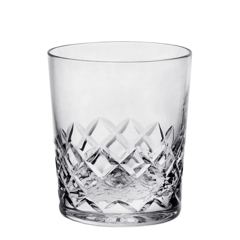 Whiskygläser^Cristalica Whiskybecher Karo 280 ml Trinkglas Saftglas Bleikristallglas klar
