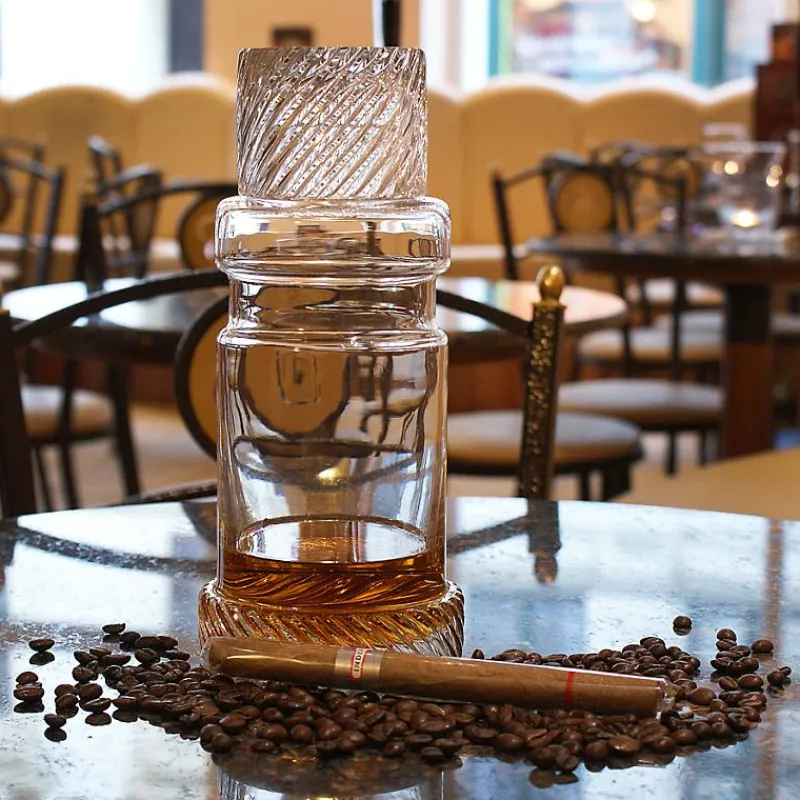 Karaffe & Dekanter^Fan Unikate Whiskydekanter Industrial Elegance 900ml, Transparent, aus Bleikristall