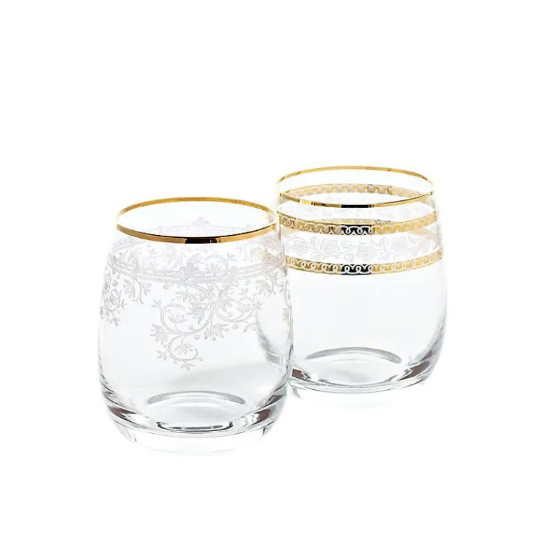 Whiskygläser^Cristalica Whiskyglas Charisma Golden Flower 400ml