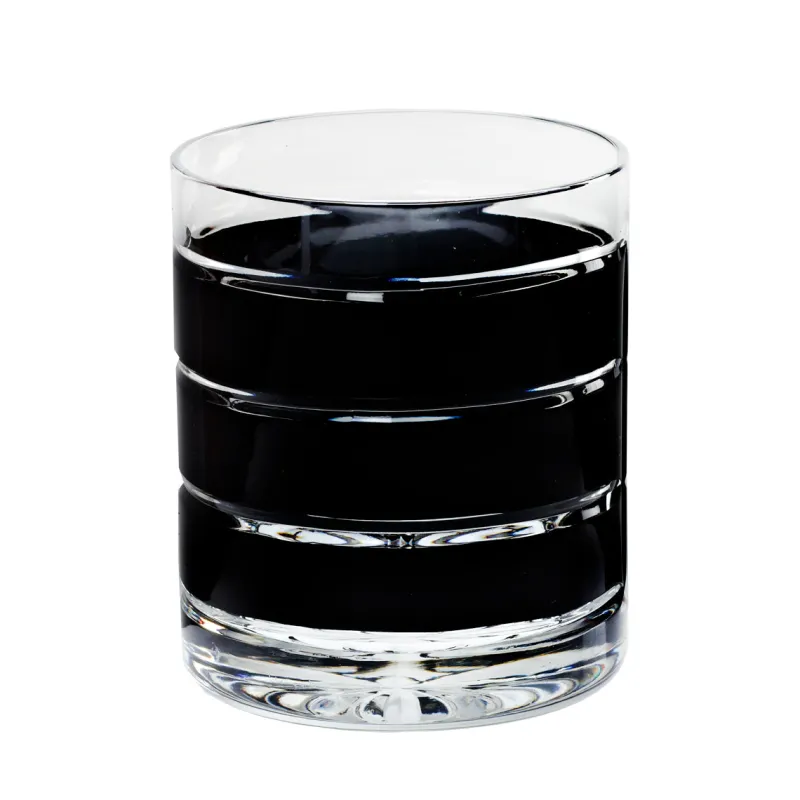 Jubiläum|Geburtstag^Cristalica Kingdom Whiskyglas Whiskybecher Trinkbecher Handgeschliffen Blau Kristall Glas 280 ml