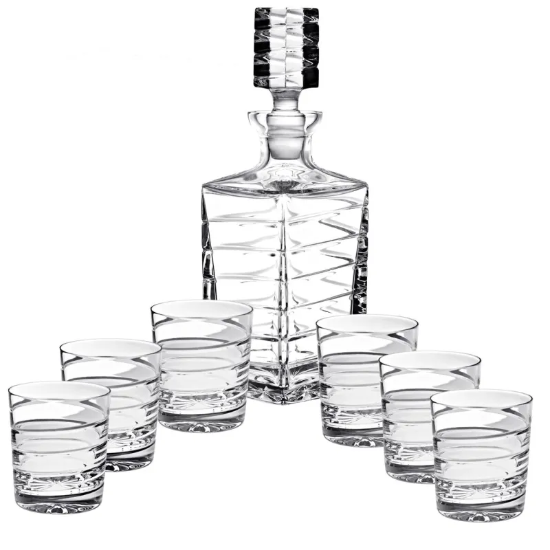 Männer|Gläser Mit Karaffe^Cristalica Kingdom Whiskyset Spirale 7 tlg.