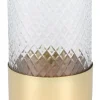 Kerzenhalter^Gift Company Windlicht Deko Vase Glas/Metall klar/gold Marylebone 19cm