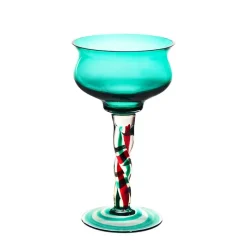 Kerzenhalter^Art Glass Windlicht Jozy grün "Art Queen" (26cm)