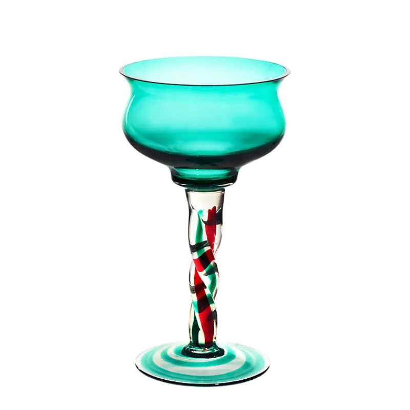 Kerzenhalter^Art Glass Windlicht Jozy grün "Art Queen" (26cm)