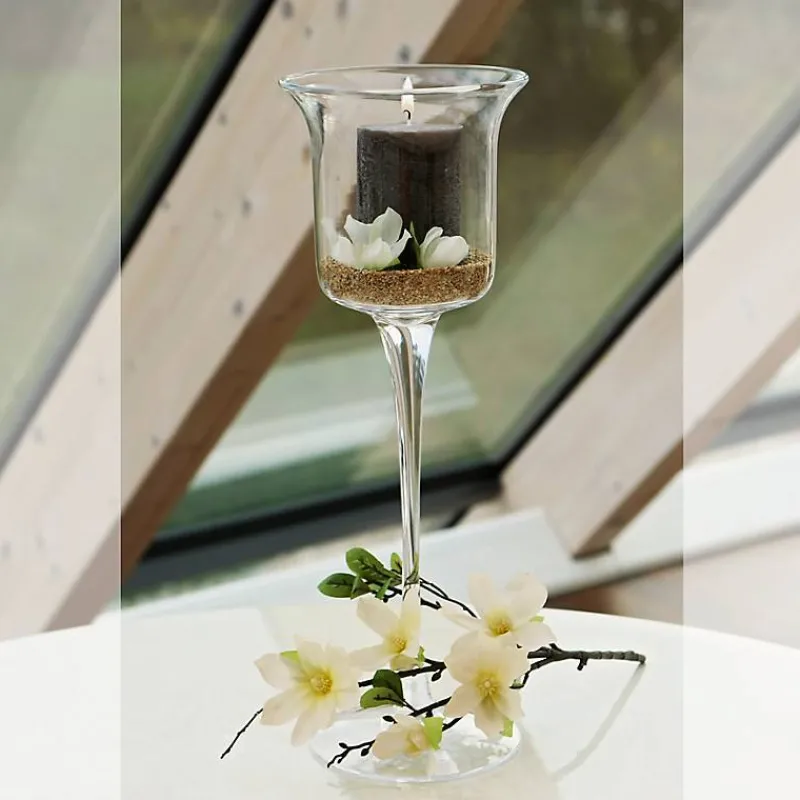 Geburtstag|Xxl^Cristalica Kingdom Windlicht Kielich Famous 45cm Kerzenhalter Deko Gefäß Schale Klarglas Geschenk