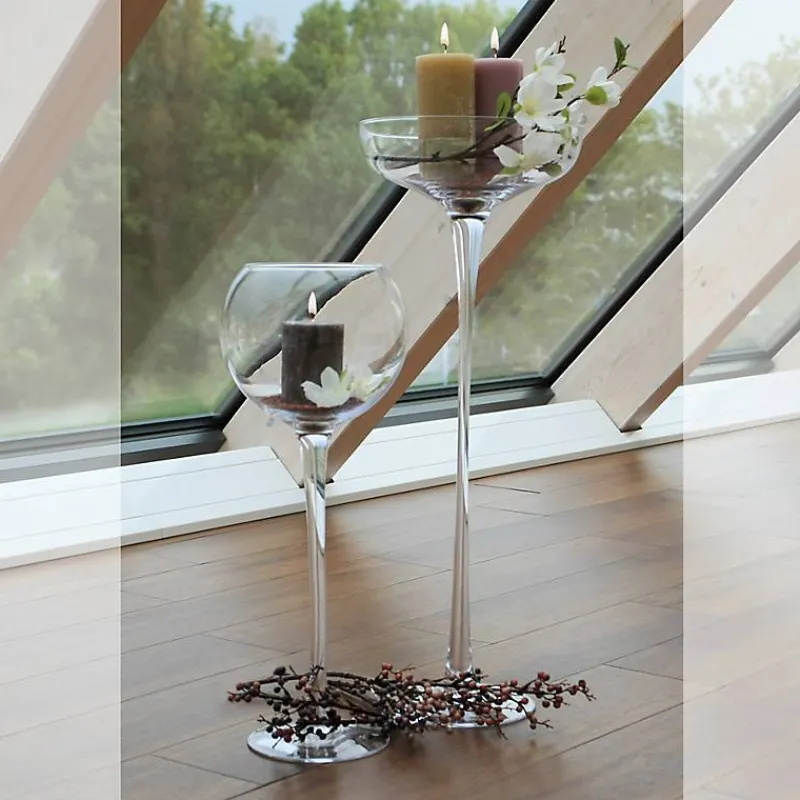 Frauen|Einweihung^Cristalica Kingdom Windlicht Kula Famous 54cm Kerzenhalter Deko Gefäß Schale Klarglas Geschenk