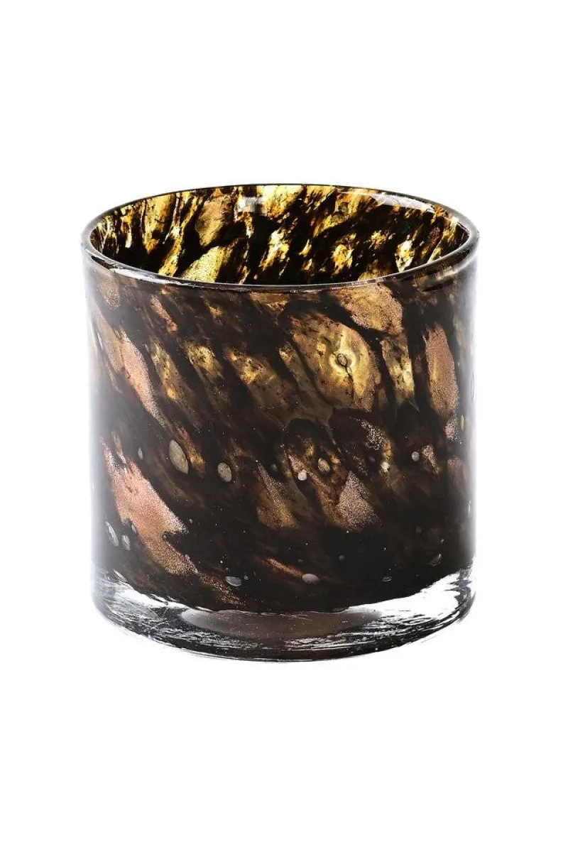 Kerzenhalter^Cristalica Windlicht Linen 10cm Glitzer