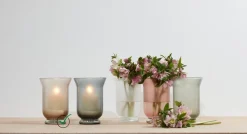 Frauen|Vasen^Glaswaren sonstige Windlicht Tischdekoration Glas Vase Pastell H 20 cm