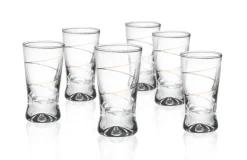 Likör & Wodkagläser|Gläserset^Cristalica Kingdom Wodkaglas Golden Loop 6er-Set