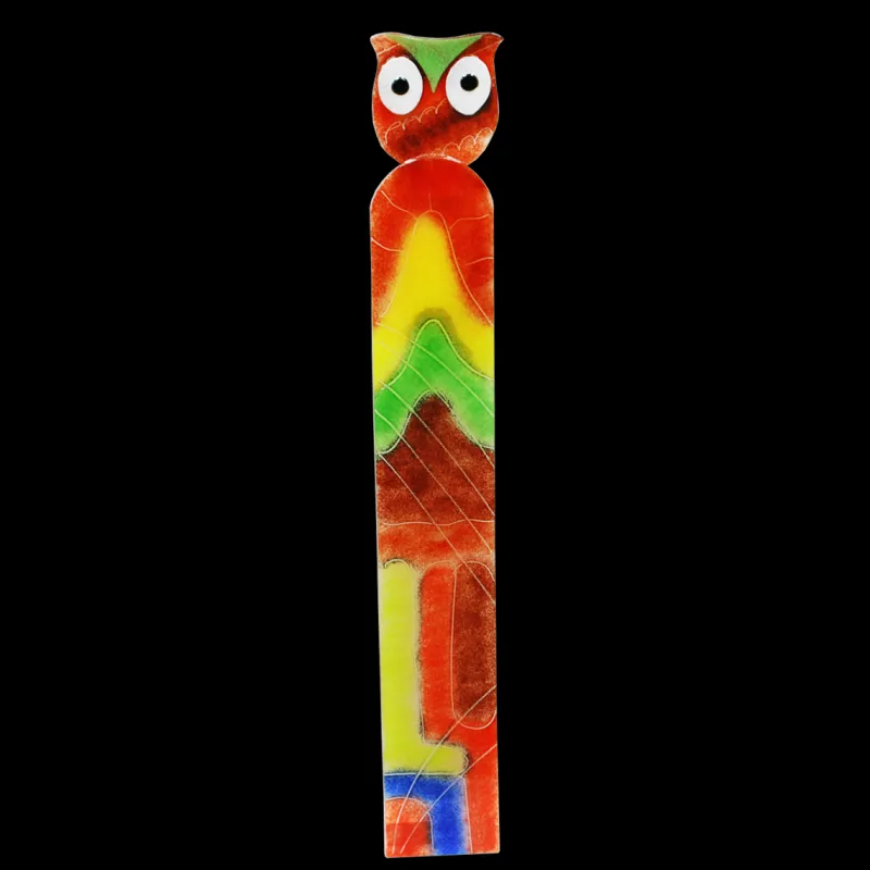 Sonstiges^Cristalica Zaunlatte Eule Fusingglas 92 cm