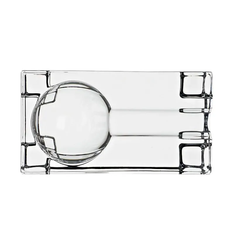 Männer|Aschenbecher^Fan Unikate Zigarrenascher Casablanca 13x7cm, Transparent, aus Bleikristall